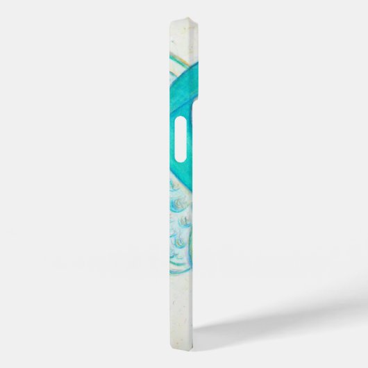 Blauwgroen Groene Bewustmaking Ribbon Angel iPhone Case-Mate iPhone Case (Achterkant / Rechts)