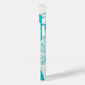 Blauwgroen Groene Bewustmaking Ribbon Angel iPhone Case-Mate iPhone Case (Achterkant / Links)