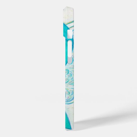 Blauwgroen Groene Bewustmaking Ribbon Angel iPhone Case-Mate iPhone Case (Achterkant / Links)