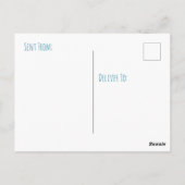 Blauwgroen groene blauwe marmer Hallo Briefkaart (Achterkant)