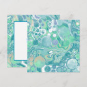 Blauwgroen groene blauwe marmer met vloeibare kuns (Voorkant / Achterkant)