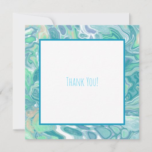 Blauwgroen groene blauwe marmer met vloeibare kuns (Achterkant)