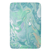 Blauwgroen groene blauwe marmervochtige kunst badmat (Voorkant Verticaal)