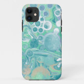 Blauwgroen groene blauwe marmervochtige kunst Case-Mate iPhone case (Achterkant)