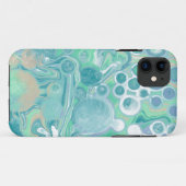 Blauwgroen groene blauwe marmervochtige kunst Case-Mate iPhone case (Achterkant (horizontaal))