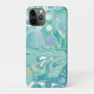 Blauwgroen groene blauwe marmervochtige kunst Case-Mate iPhone case