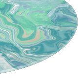 Blauwgroen groene blauwe marmervochtige kunst snijplank (Hoek)