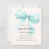 Blauwgroen groene boogcrème elegante verjaardagsui (Voorkant)