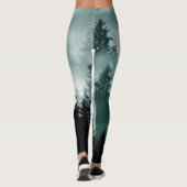 Blauwgroen Groene Bosdroom #1 #wall #art Leggings (Achterkant)