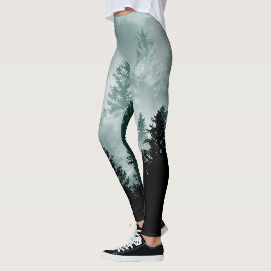 Blauwgroen Groene Bosdroom #1 #wall #art Leggings (Links)