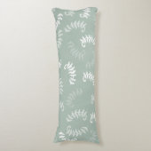 Blauwgroen groene botanische bladeren lichaamskussen (Voorkant Verticaal)