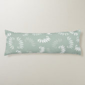 Blauwgroen groene botanische bladeren lichaamskussen (Voorkant)