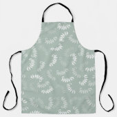 Blauwgroen groene botanische bladeren schort (Voorkant)