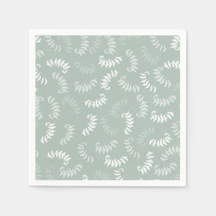 Blauwgroen groene botanische bladeren servet