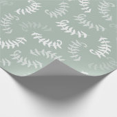 Blauwgroen groene botanische bladeren Vervulling Cadeaupapier (Hoek)