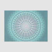 Blauwgroen Groene Chevron Mandala Tissuepapier (Voorkant)