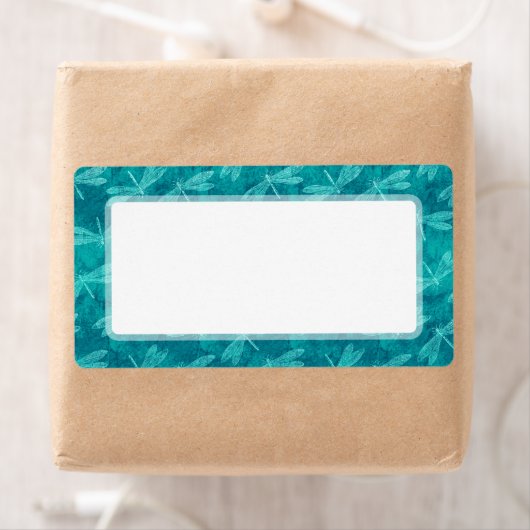 Blauwgroen groene dragonfly dance Natuur Lover Etiket (Insitu)