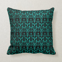 Blauwgroen groene Egyptische Reed Grass Color Art Kussen