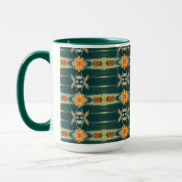 Blauwgroen groene elegante ontworpen koffie Mok
