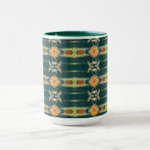 Blauwgroen groene elegante ontworpen koffie Mok (Midden)