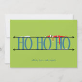 Blauwgroen & Groene Elf Shenanigans Bedrijf Kerst Feestdagenkaart (Voorkant)