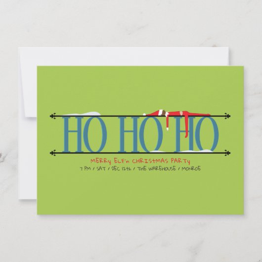 Blauwgroen & Groene Elf Shenanigans Personeel Kers Kaart (Voorkant)