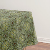 Blauwgroen, groene en gouden  nit Patroon Tafelkleed (Voorbeeld)