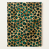 Blauwgroen groene en goudoliepenseel met lijnpense planner (Achterkant)