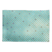 Blauwgroen groene en Paarse zeemeerminnen monogram Kussensloop (Achterkant)