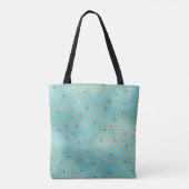 Blauwgroen groene en Paarse zeemeerminnen monogram Tote Bag (Achterkant)