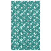 Blauwgroen groene en witte kerstsnowflakes tafelkleed (Voorkant)