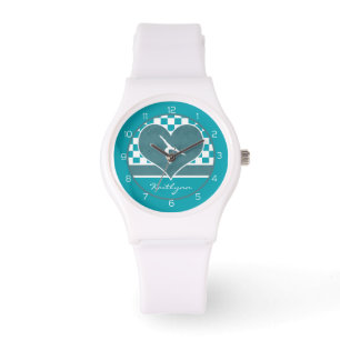 Blauwgroen groene Gecontroleerde Gymnastiek met Mo Horloge