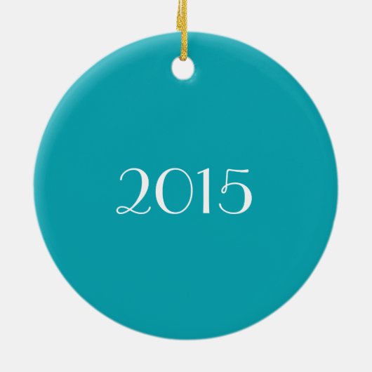 Blauwgroen groene Gecontroleerde Gymnastiek met Mo Keramisch Ornament (Achterkant)