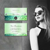 Blauwgroen groene glitter met Logo Professional Visitekaartje