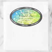 Blauwgroen groene Glitter Product Labels diamanten (Tas)