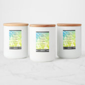 Blauwgroen groene Glitter Product Labels diamanten Voedselcontainer Etiket (Flessen)