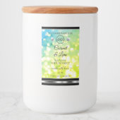 Blauwgroen groene Glitter Product Labels diamanten Voedselcontainer Etiket (Voorkant)