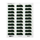 Blauwgroen Groene & Gouden Agaat Bruiloft Retourad Etiket (Full Sheet)