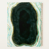 Blauwgroen Groene & Gouden Agaat Marmeren Geode Hu Planner (Achterkant)