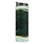 Blauwgroen Groene & Gouden Agaat Marmeren Moeder v Thermosbeker (Geroteerd rechts)