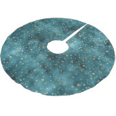 Blauwgroen groene gouden sterren kerstboom rok (Gekanteld)