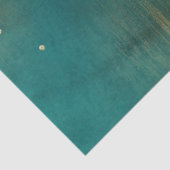 Blauwgroen groene gouden Stippen Tissuepapier (Detail)