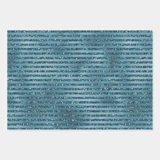 Blauwgroen groene goudglam Glitter Sparkle-Stippen Inpakpapier Vel (Voorkant 3)