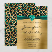 Blauwgroen groene goudluipaard Folie Hartstikke 18 Kaart (Voorkant / Achterkant)