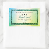 Blauwgroen groene gradiënt glitter Sparkle Product Rechthoekige Sticker (Tas)