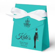 Blauwgroen groene gunsttassen