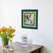 Blauwgroen Groene HaringBone Custom Foto Folie Art Folie Afdrukken (Laag (Keuken))