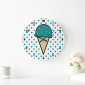 Blauwgroen groene ijskap grote klok (Huis)