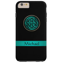 Blauwgroen Groene Keltische Knot iPhone X Hoesje