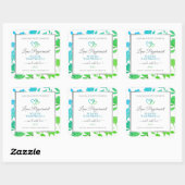 Blauwgroen groene kleuren Etiketten voor de verpak (Vel)